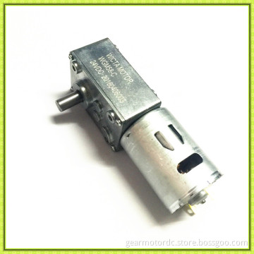 High precision right angle low noise reversible 12v dc worm gear motor